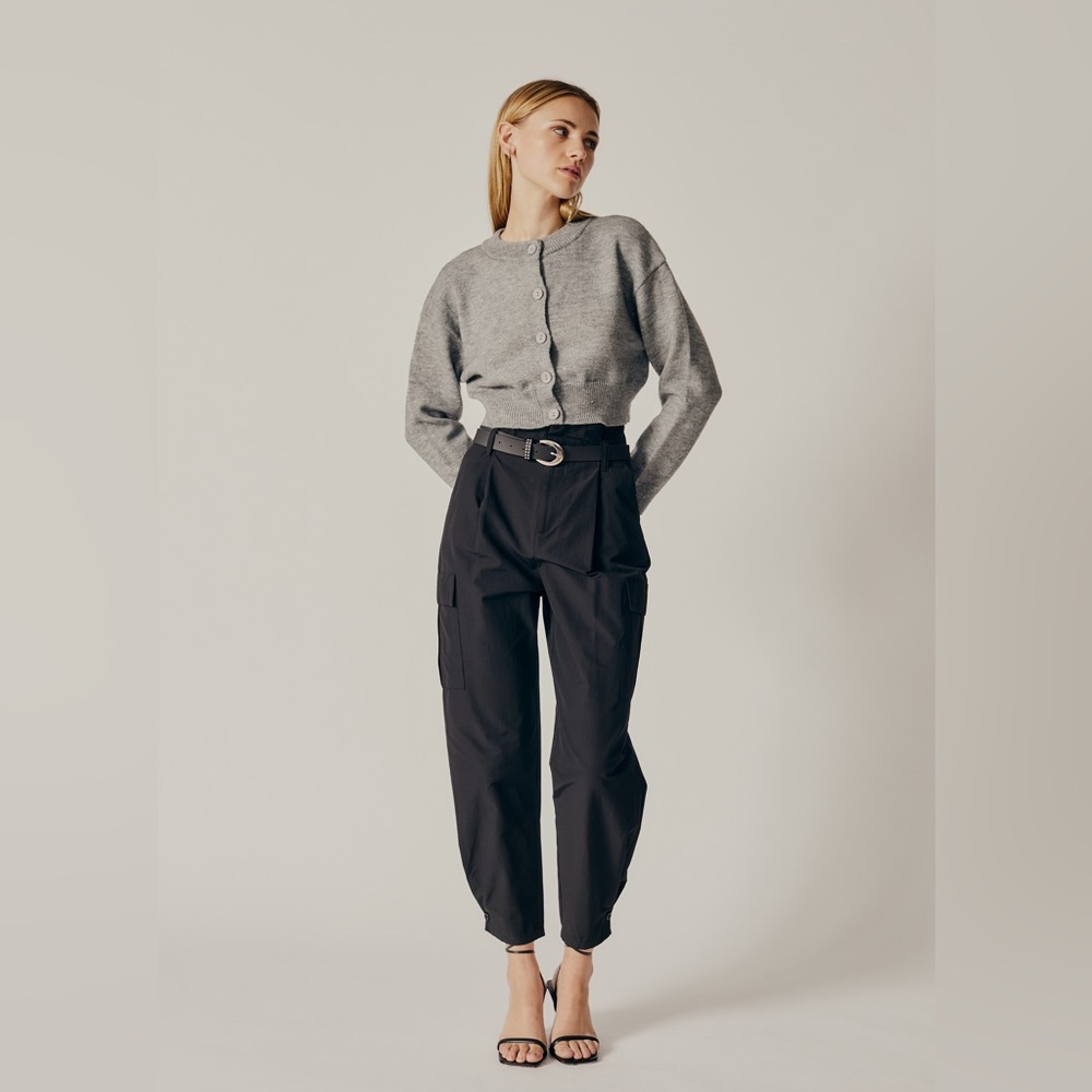 ZARA NWT BELTED PAPERBAG CARGO PANTS